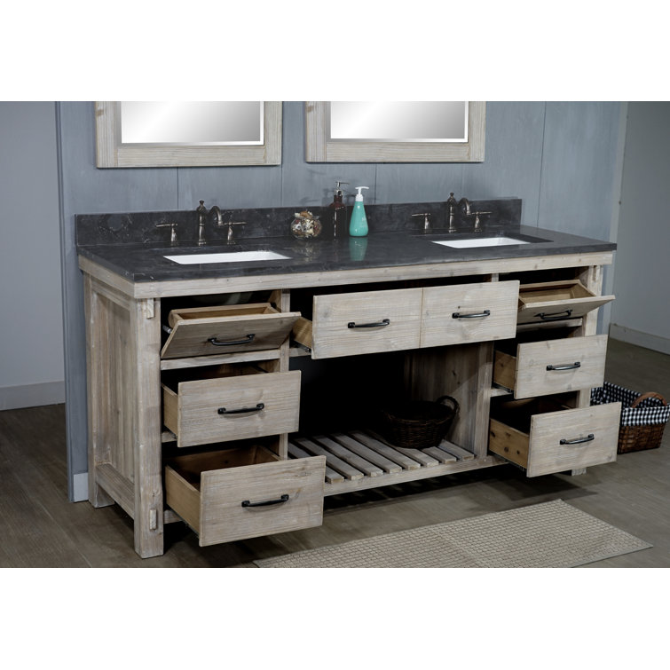 Rustic double deals sink vanity